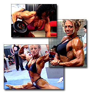 2004 NPC National Championships Women's Bodybuilding Pump Room Part 1
